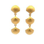 Load image into Gallery viewer, Aloha Cascading Shell Post Earrings 24K Gold Vermeil