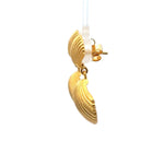 Load image into Gallery viewer, Aloha Shell Drop Post Earrings 24K Gold Vermeil