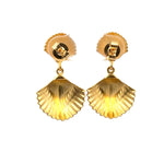 Load image into Gallery viewer, Aloha Shell Drop Post Earrings 24K Gold Vermeil