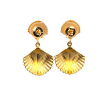 Load image into Gallery viewer, Aloha Shell Drop Post Earrings 24K Gold Vermeil