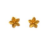 Load image into Gallery viewer, Aloha Flower Stud Earrings 24K Gold Vermeil
