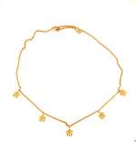 Load image into Gallery viewer, Aloha 5 Flower Necklace 24K Gold Vermeil 8MM
