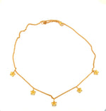 Load image into Gallery viewer, Aloha 5 Flower Necklace 24K Gold Vermeil 8MM