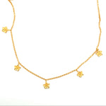 Load image into Gallery viewer, Aloha 5 Flower Necklace 24K Gold Vermeil 8MM