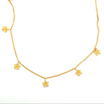 Load image into Gallery viewer, Aloha 5 Flower Necklace 24K Gold Vermeil 8MM