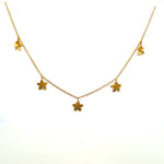 Load image into Gallery viewer, Aloha 5 Flower Necklace 24K Gold Vermeil 10MM