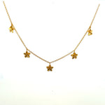 Load image into Gallery viewer, Aloha 5 Flower Necklace 24K Gold Vermeil 10MM