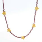 Load image into Gallery viewer, Aloha Flower Beaded Necklace 24K Gold Vermeil