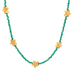 Load image into Gallery viewer, Aloha Flower Beaded Necklace 24K Gold Vermeil