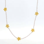 Load image into Gallery viewer, Aloha Flower Beaded Necklace 24K Gold Vermeil