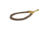 Load image into Gallery viewer, FOUR STRAND ZIRCON BRACELET FAIR TRADE 24K GOLD VERMEIL - Joyla Jewelry