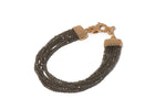 Load image into Gallery viewer, SIX STRAND BRACELET WITH FACETED SMOKY QUARTZ FAIR TRADE 24K GOLD VERMEIL - Joyla Jewelry