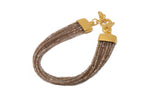 Load image into Gallery viewer, Multi Strand Gemstone Bracelet with 24K Fair Trade Gold Vermeil