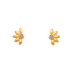 Load image into Gallery viewer, Bliss Flower Earrings 24K Gold Vermeil