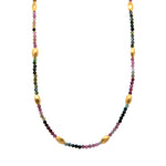 Load image into Gallery viewer, Bliss 2 mm Gemstone Necklace Collection in 24K Gold Vermeil