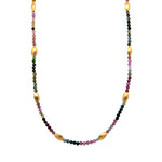 Load image into Gallery viewer, Bliss 2 mm Gemstone Necklace Collection in 24K Gold Vermeil
