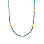 Load image into Gallery viewer, Bliss 2 mm Gemstone Necklace Collection in 24K Gold Vermeil Turquoise