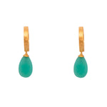 Load image into Gallery viewer, Huggie Round Hoop Drop Earrings 24K Fair Trade Gold Vermeil