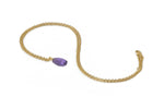 Load image into Gallery viewer, FACETED AMETHYST DROP NECKLACE FAIR TRADE 24K GOLD VERMEIL - Joyla Jewelry