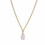 Load image into Gallery viewer, FACETED ROSE QUARTZ DROP NECKLACE FAIR TRADE 24K GOLD VERMEIL - Joyla Jewelry