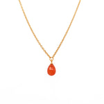 Load image into Gallery viewer, Faceted Drop and Coin Pendant Necklace in 24K Fair Trade Gold Vermeil