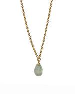 Load image into Gallery viewer, Faceted Drop and Coin Pendant Necklace in 24K Fair Trade Gold Vermeil