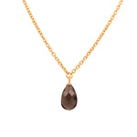 Load image into Gallery viewer, Faceted Drop and Coin Pendant Necklace in 24K Fair Trade Gold Vermeil