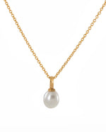 Load image into Gallery viewer, Faceted Drop and Coin Pendant Necklace in 24K Fair Trade Gold Vermeil