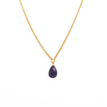 Load image into Gallery viewer, Faceted Drop and Coin Pendant Necklace in 24K Fair Trade Gold Vermeil