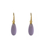 Load image into Gallery viewer, MATTE AMETHYST FRENCH WIRE EARRINGS FAIR TRADE 24K GOLD VERMEIL - Joyla Jewelry