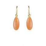Load image into Gallery viewer, MATTE CARNELIAN FRENCH WIRE EARRINGS FAIR TRADE 24K GOLD VERMEIL - Joyla Jewelry