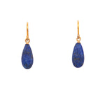 Load image into Gallery viewer, French Wire Matte Drop Earrings in 24K Fair Trade Gold Vermeil