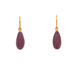Load image into Gallery viewer, French Wire Matte Drop Earrings in 24K Fair Trade Gold Vermeil