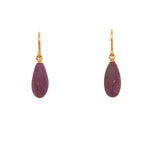 Load image into Gallery viewer, French Wire Matte Drop Earrings in 24K Fair Trade Gold Vermeil