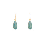 Load image into Gallery viewer, French Wire Matte Drop Earrings in 24K Fair Trade Gold Vermeil