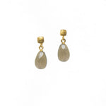 Load image into Gallery viewer, CUBE FACETED LABRADORITE EARRINGS FAIR TRADE 24K GOLD VERMEIL - Joyla Jewelry