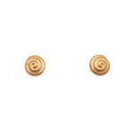 Load image into Gallery viewer, Gratitude Stone Swirl Post Earrings 24K Gold Vermeil