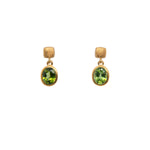Load image into Gallery viewer, Bezel Oval Drop Earrings 24K Fair Trade Gold Vermeil Collection