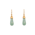 Load image into Gallery viewer, Cabochon Drop Earrings in 24K Gold Vermeil
