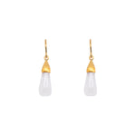 Load image into Gallery viewer, Cabochon Drop Earrings in 24K Gold Vermeil