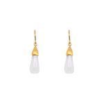 Load image into Gallery viewer, Cabochon Drop Earrings in 24K Gold Vermeil
