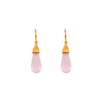 Load image into Gallery viewer, Cabochon Drop Earrings in 24K Gold Vermeil