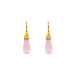 Load image into Gallery viewer, Cabochon Drop Earrings in 24K Gold Vermeil