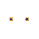 Load image into Gallery viewer, Gratitude Stone Swirl Post Earrings 24K Gold Vermeil