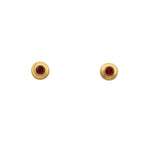 Load image into Gallery viewer, Gratitude Stone Swirl Post Earrings 24K Gold Vermeil