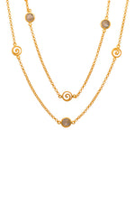 Load image into Gallery viewer, Gratitude Swirl 36" Necklace 24K Gold Vermeil