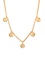Load image into Gallery viewer, Gratitude Mini Swirl Necklace 24K Gold Vermeil