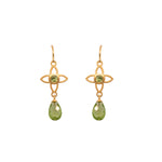 Load image into Gallery viewer, Joy Flower Earrings 15mm Drop 24K Gold Vermeil