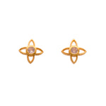 Load image into Gallery viewer, Joy Flower 15mm Post Earrings in 24K Gold Vermeil Rose Quartz