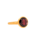 Load image into Gallery viewer, JOY BASIC RING GARNET 24K GOLD VERMEIL - Joyla Jewelry